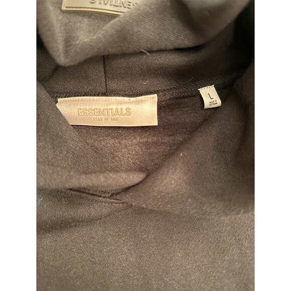 Fear of God ESSENTIALS Men's Hoodie In Stretch Limo (Black) color NWT - Picture 6 of 13